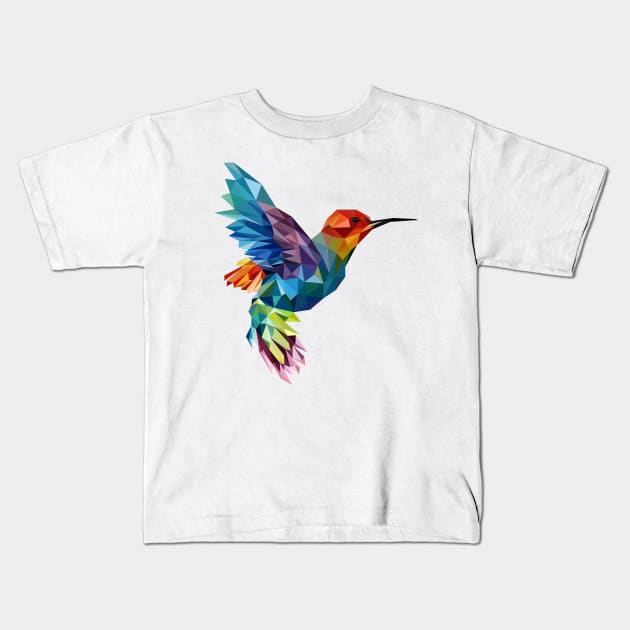 Bird polygonal Kids T-Shirt by Tuye Project